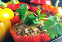Hearty Bison Stuffed Bell Peppers