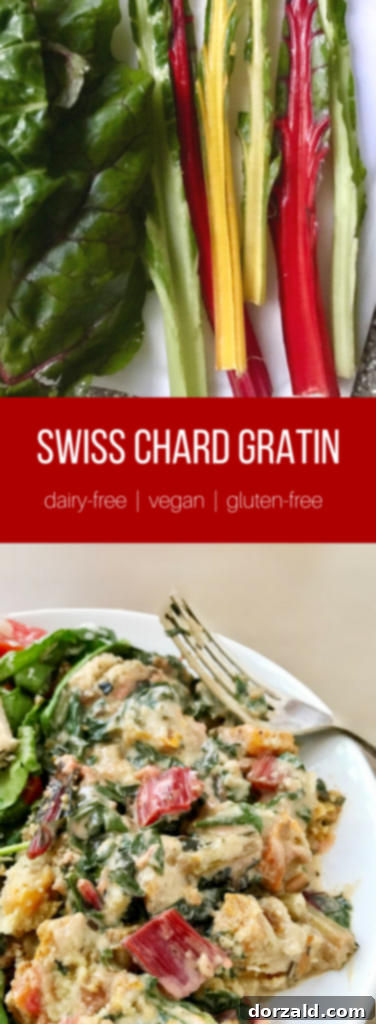 Creamy Dairy-Free Swiss Chard Butternet Squash Gratin