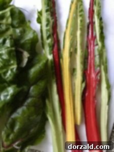 washing and preparing fresh swiss chard for gratin