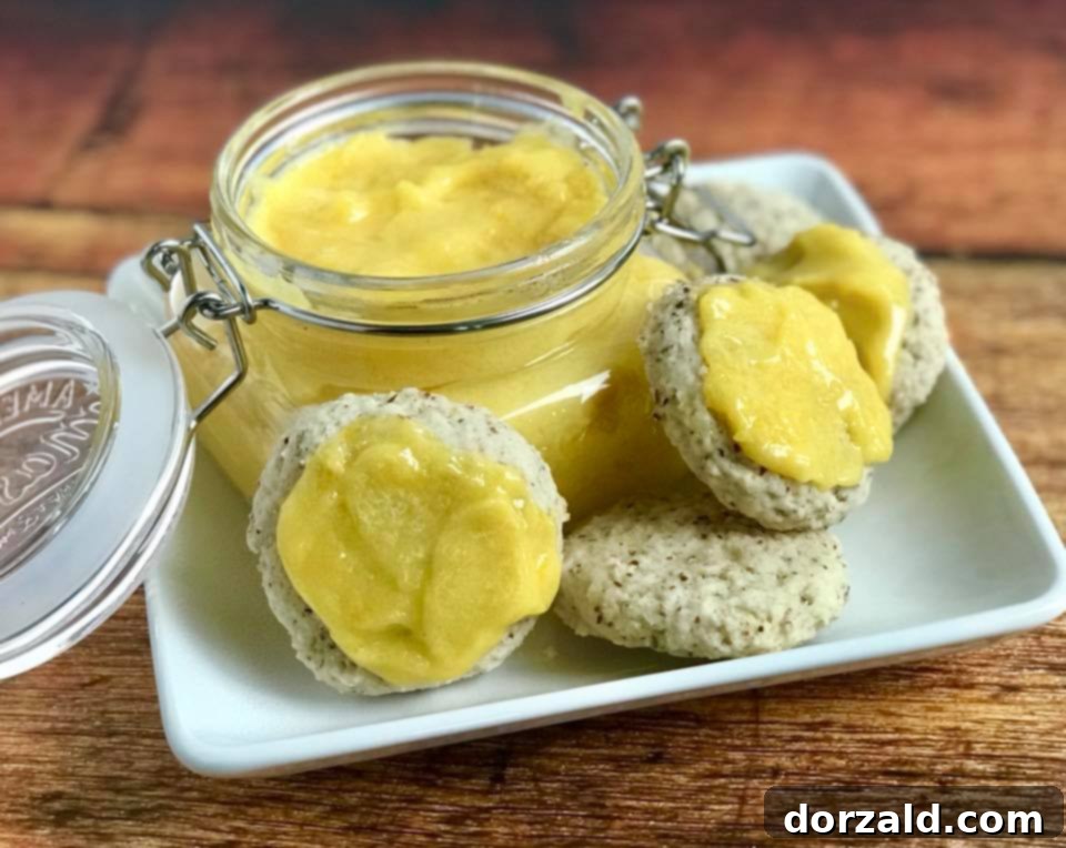 Dairy-Free Lemon Curd filling for vegan thumbprint cookies