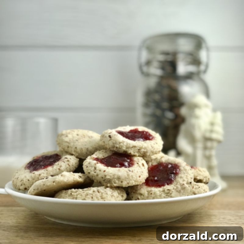 Holiday Lemon Almond Thumbprint Cookies, gluten-free dairy-free egg-free soy-free vegan
