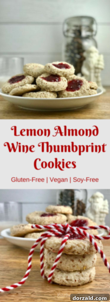 Gluten-Free Vegan Soy-Free Wine Thumbprint Cookies presentation