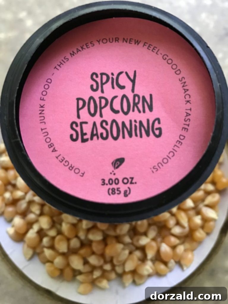 Spicy Air Popped Popcorn in a Bowl