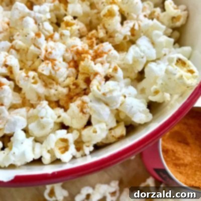 Spicy Air Popped Popcorn - a healthy homemade snack