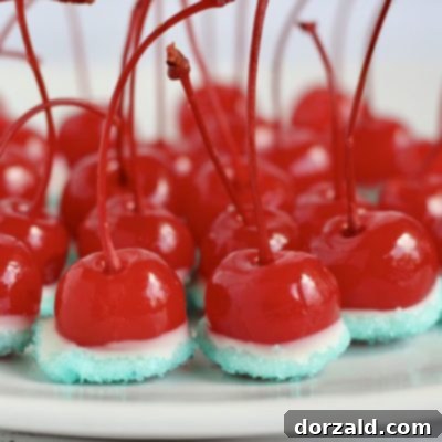 Boozy Cherry Bombs on white plate