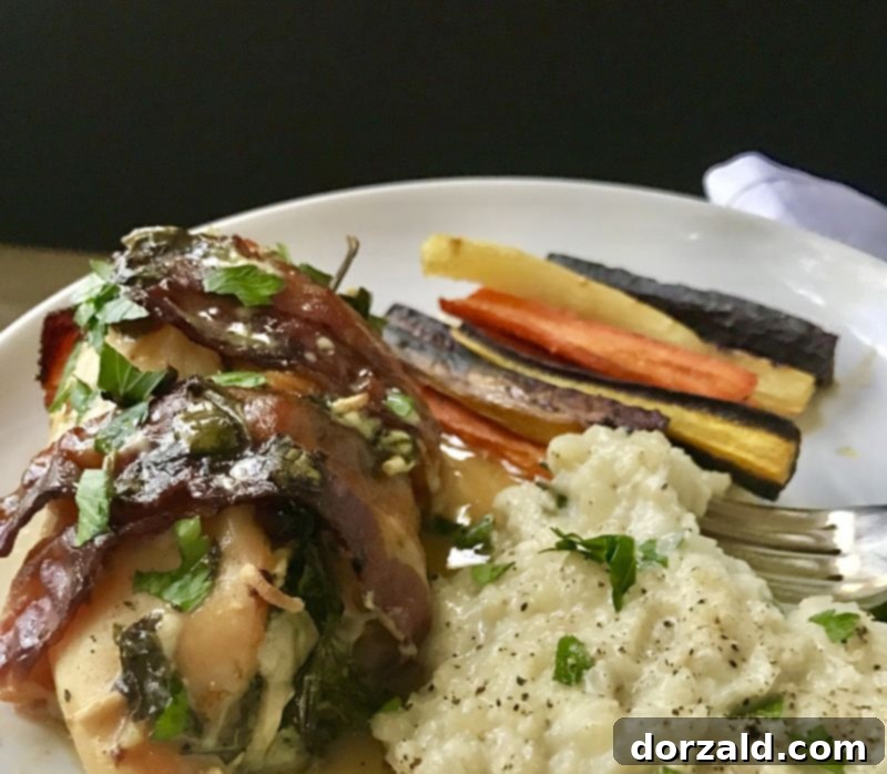Bacon-Wrapped Chicken with Creamy Spinach Filling 3 Easy Creamy Dairy-Free Cauliflower Rice