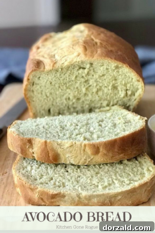 Avocado loaf bread for a bread machine from Kitchen Gone Rogue dairy-free easy and delicious