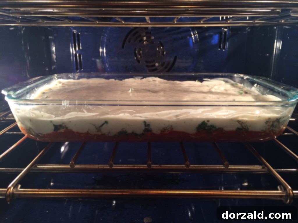 Delicious dairy-free Swiss chicken casserole layered with egg roll wrappers