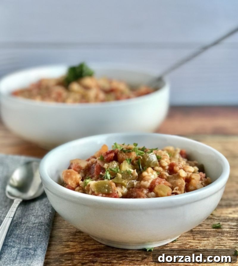 Cajun Chicken and Shrimp Jambalaya 2 Delicious Chicken and Shrimp Jambalaya with vibrant vegetables