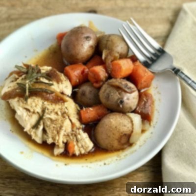 instapot whole chicken and vegetables in a bowl