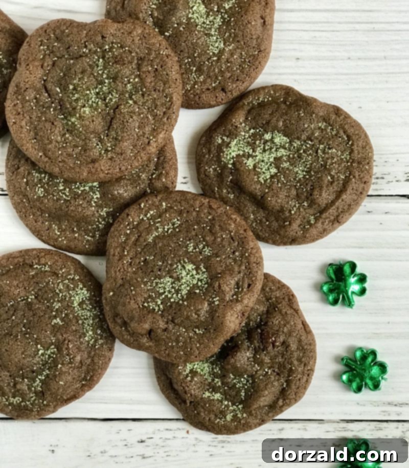 Irresistibly Chewy Mint Chocolate Chip Cookies 6 Chewy Mint Chocolate Chip Cookies ready to be baked and enjoyed