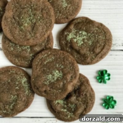 chewy mint chocolate chip cookies