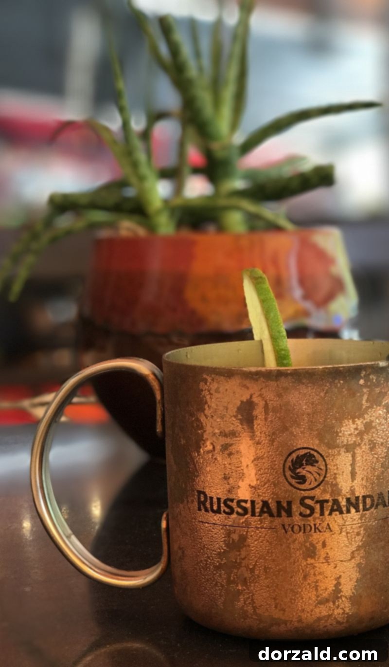 Souk Trinity Groves Dallas: The Verdict 5 Souk Mediterranean Bistro and Bar Dallas - Moroccan Mule cocktail on patio