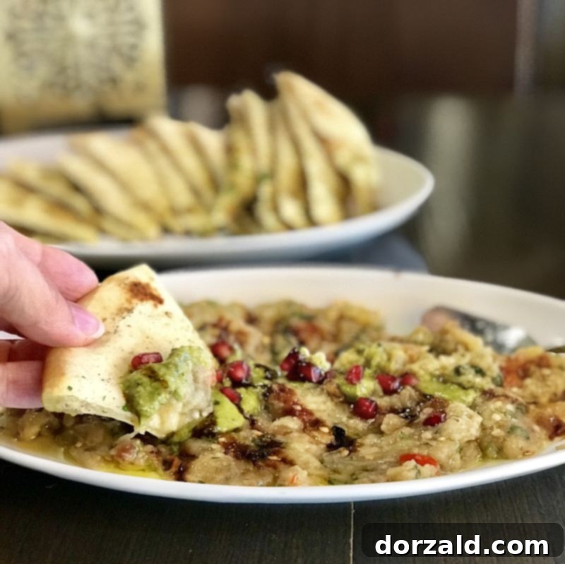 Souk Trinity Groves Dallas: The Verdict 8 Souk Dallas Baba Ghanoush with fresh pita bread and pomegranate