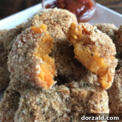 Crispy baked sweet potato tots in a bowl, ready to be served