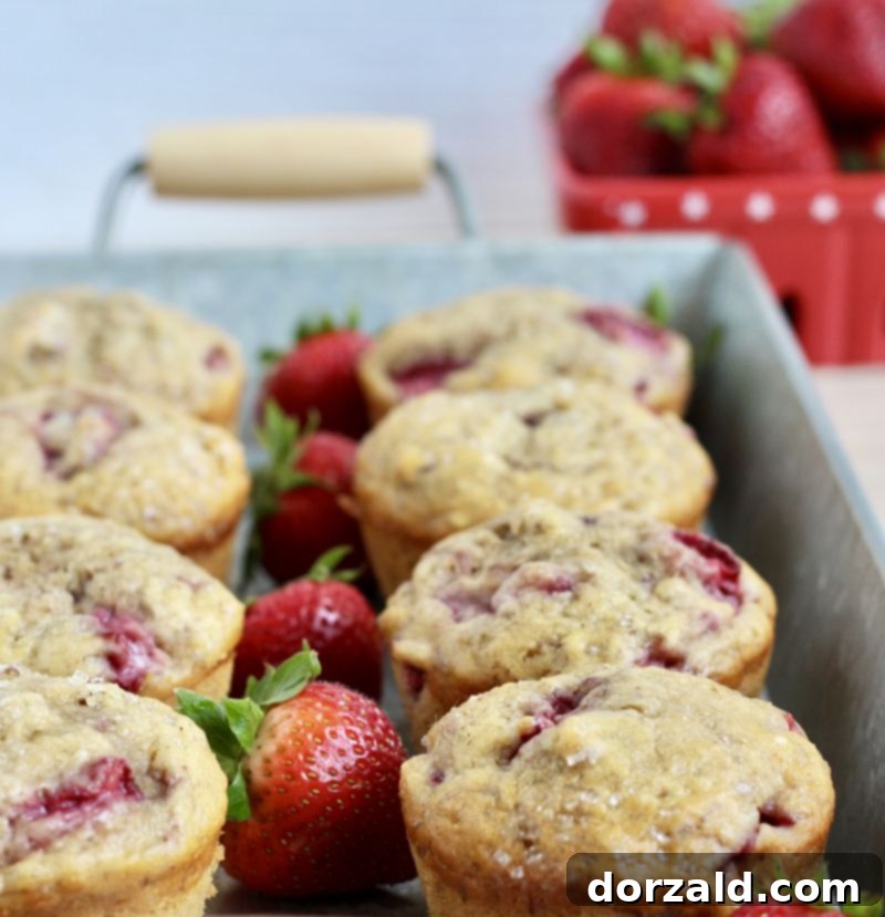 strawberry banana nut muffins, vegan, dairy-free, egg-free