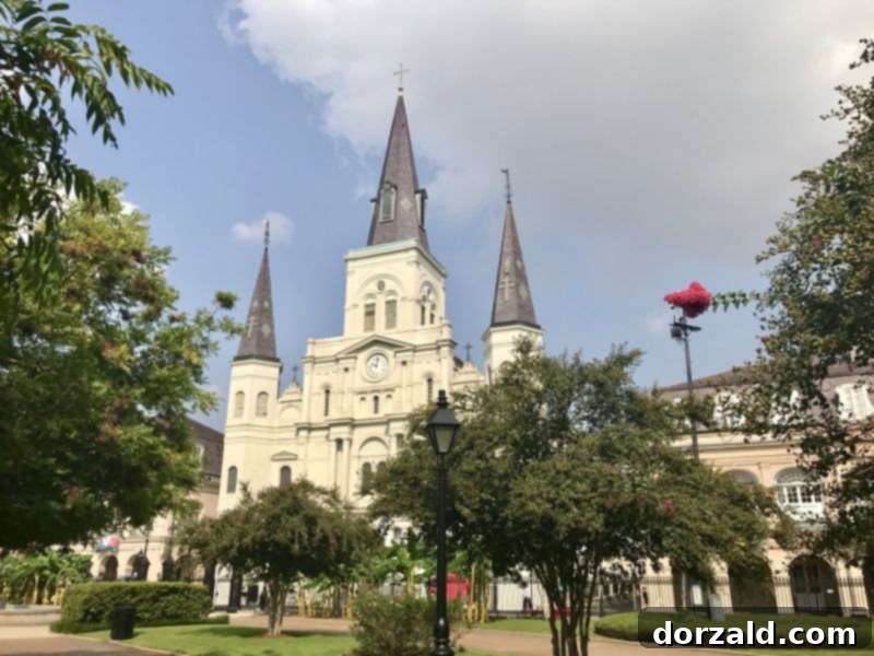 St. Louis Cathedral in New Orleans, a majestic landmark overlooking Jackson Square