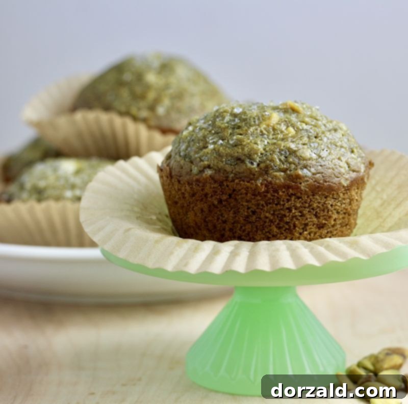 vegan pistachio muffins