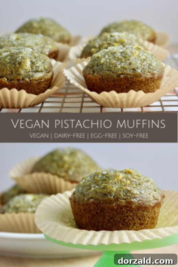 vegan pistachio muffins
