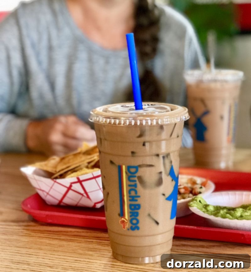 Crescent City: Must-Try Eats and Unforgettable Experiences 18 Iced coconut milk mocha from Dutch Bros Coffee, Crescent City