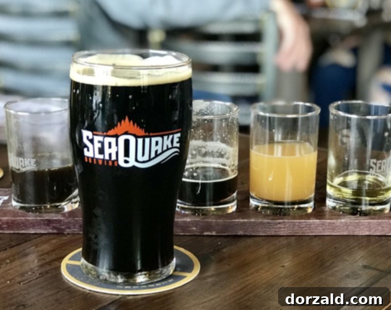 Crescent City: Must-Try Eats and Unforgettable Experiences 26 Beer flight and chocolate porter at Seaquake Brewing