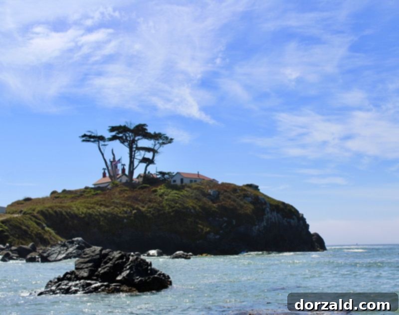 Crescent City: Must-Try Eats and Unforgettable Experiences 6 Battery Point Lighthouse in Crescent City, California at high tide