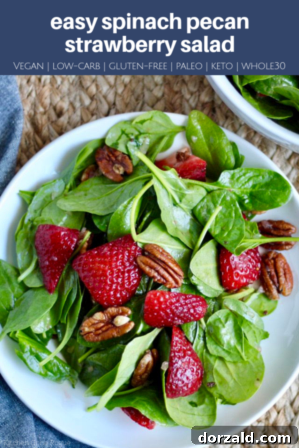 spinach strawberry pecan salad