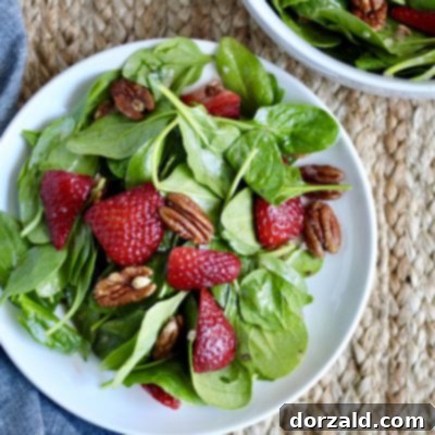 easy spinach pecan strawberry salad