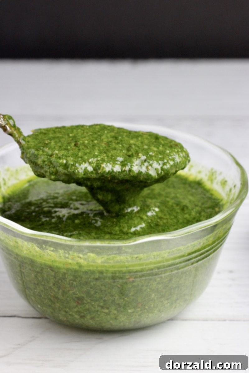 Homemade Whole30 Chimichurri Sauce 2 Whole30 Chimichurri Sauce in a bowl