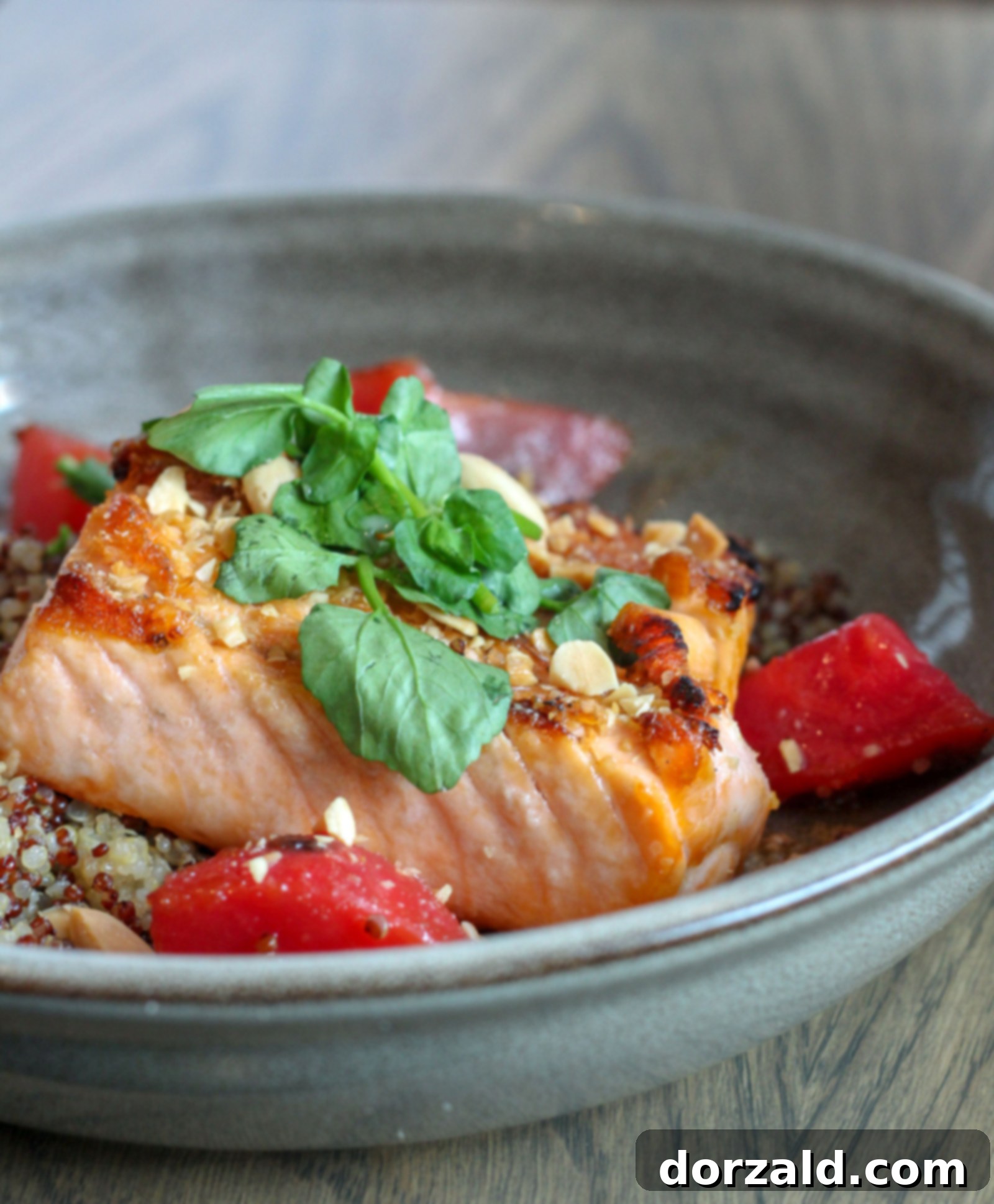 Scottish salmon at The Henry in Dallas with roasted beets and marcona almond pesto