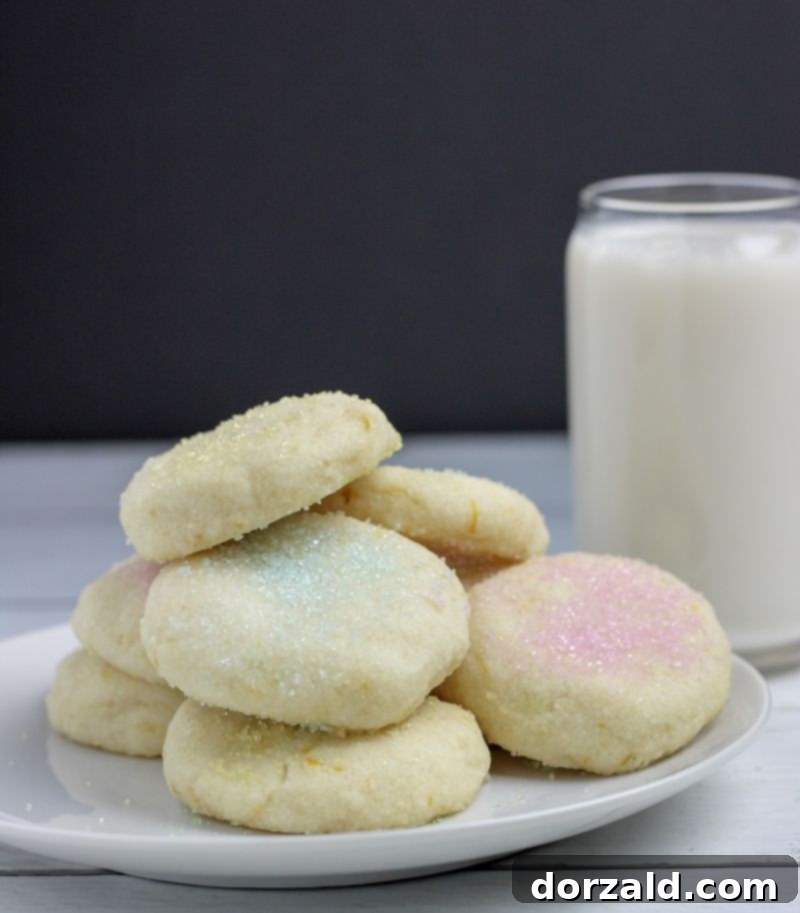 Vegan Coconut Lemon Shortbread Cookies with Plant Milk