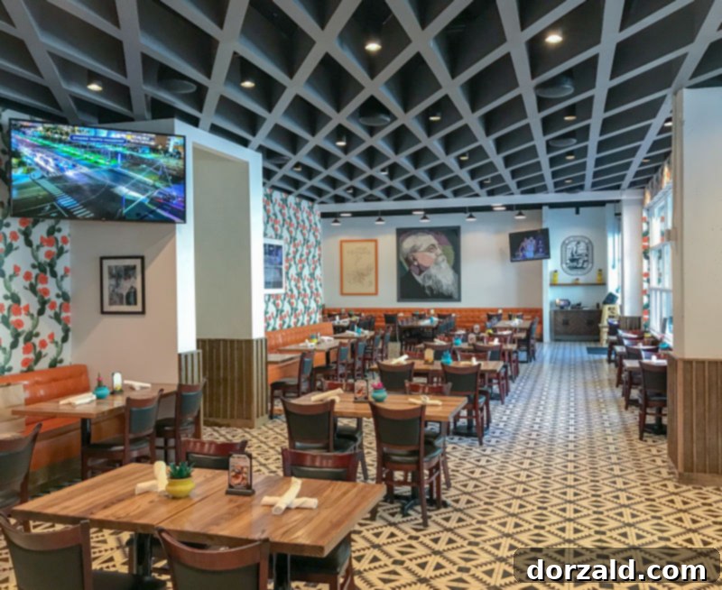 El Bolero Crockett Row: Restaurant Review 9 Interior view of El Bolero Fort Worth showing vibrant decor, comfortable seating, and attentive service