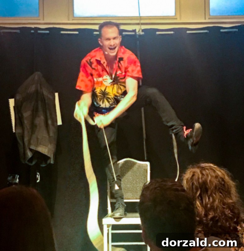 Uncorking Checkered Past A Dallas Winery Review 14 Trigg magic show at checkered past winery Dallas TX