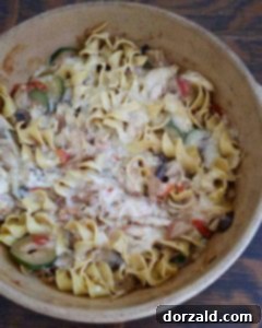 non-dairy creamy chicken vegetable pasta