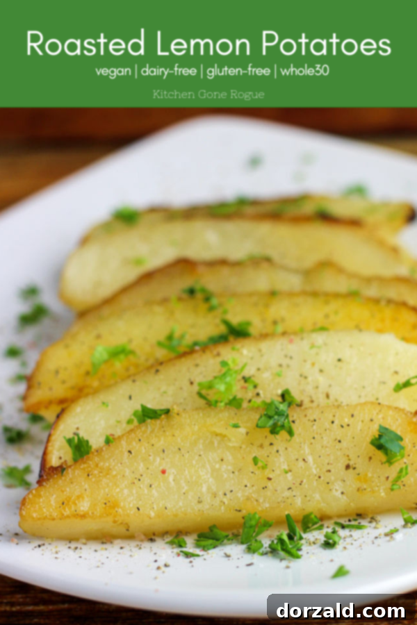 Roasted Lemon Potatoes - perfect for a healthy side dish