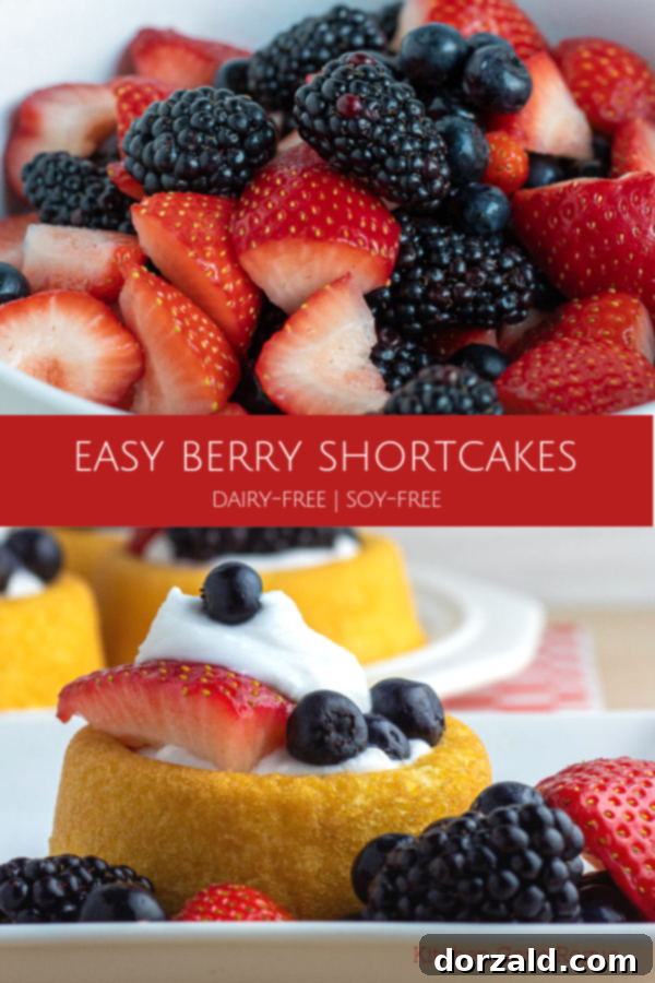 Easy Triple Berry Shortcake Dairy-Free - another Pinterest-friendly image