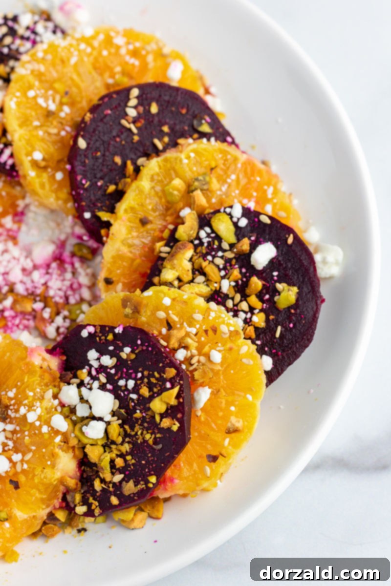 Boiled and sliced beets ready for the salad