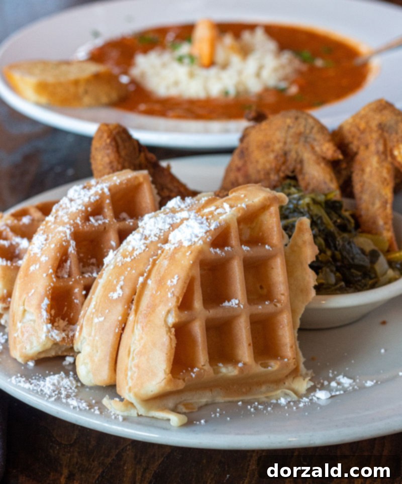 Buttons chicken and waffles and shrimp creole Fort Worth