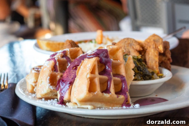 blueberry infused butter on waffles