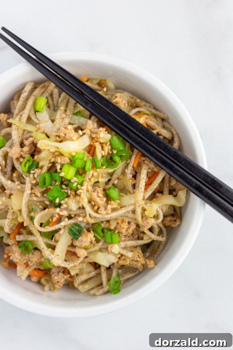 Crispy Egg Roll Soba Bowl 2 Delicious and quick Egg Roll Soba Noodle Bowl, gluten-free and dairy-free.