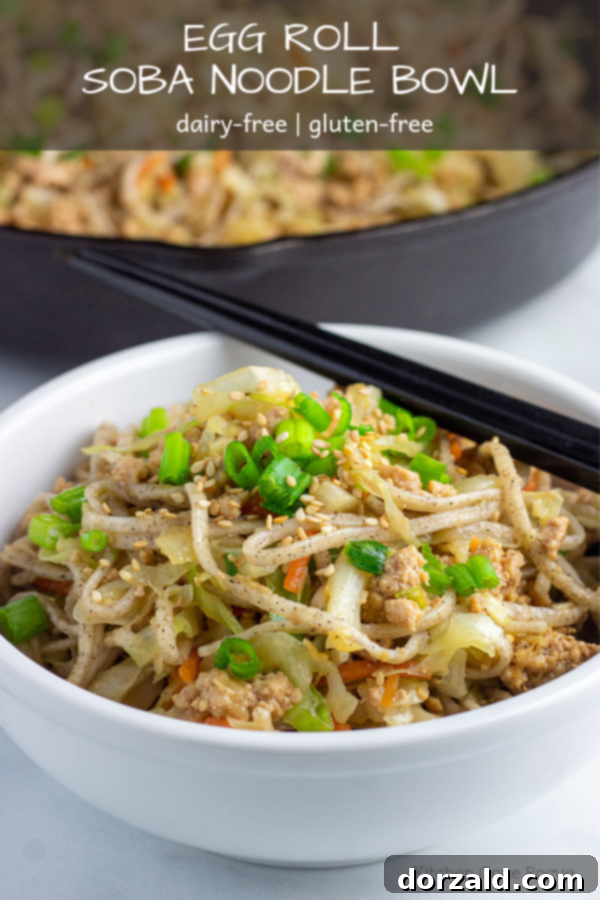 Crispy Egg Roll Soba Bowl 8 Pinterest-friendly graphic for the Egg Roll Soba Noodle Bowl recipe.