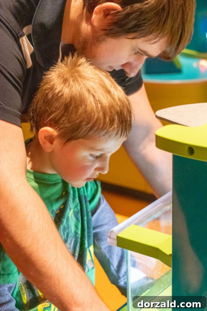 Four Generations Enjoy Plano Crayola Experience 15 father and son at plano crayola experience