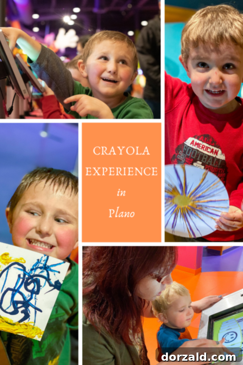 Four Generations Enjoy Plano Crayola Experience 4 boys having fun at plano crayola experience - photo by Kitchen Gone Rogue