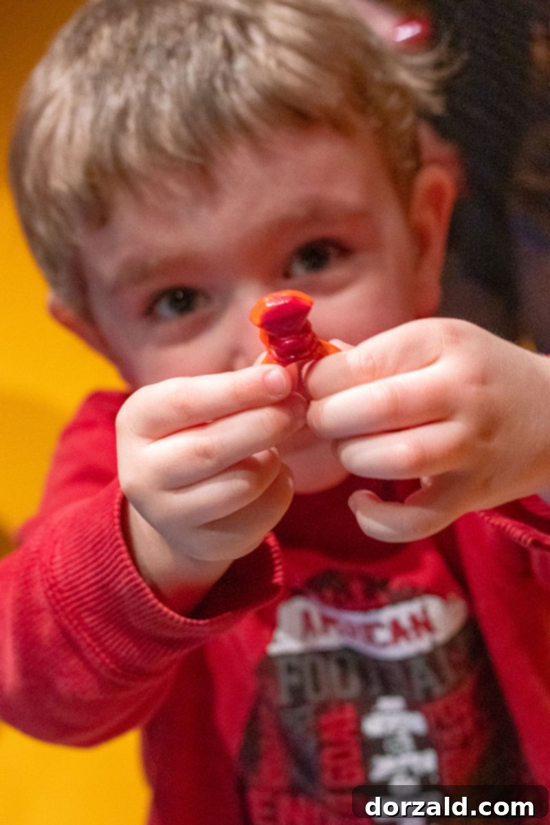Four Generations Enjoy Plano Crayola Experience 6 Creating colorful crayon rings at Crayola Experience