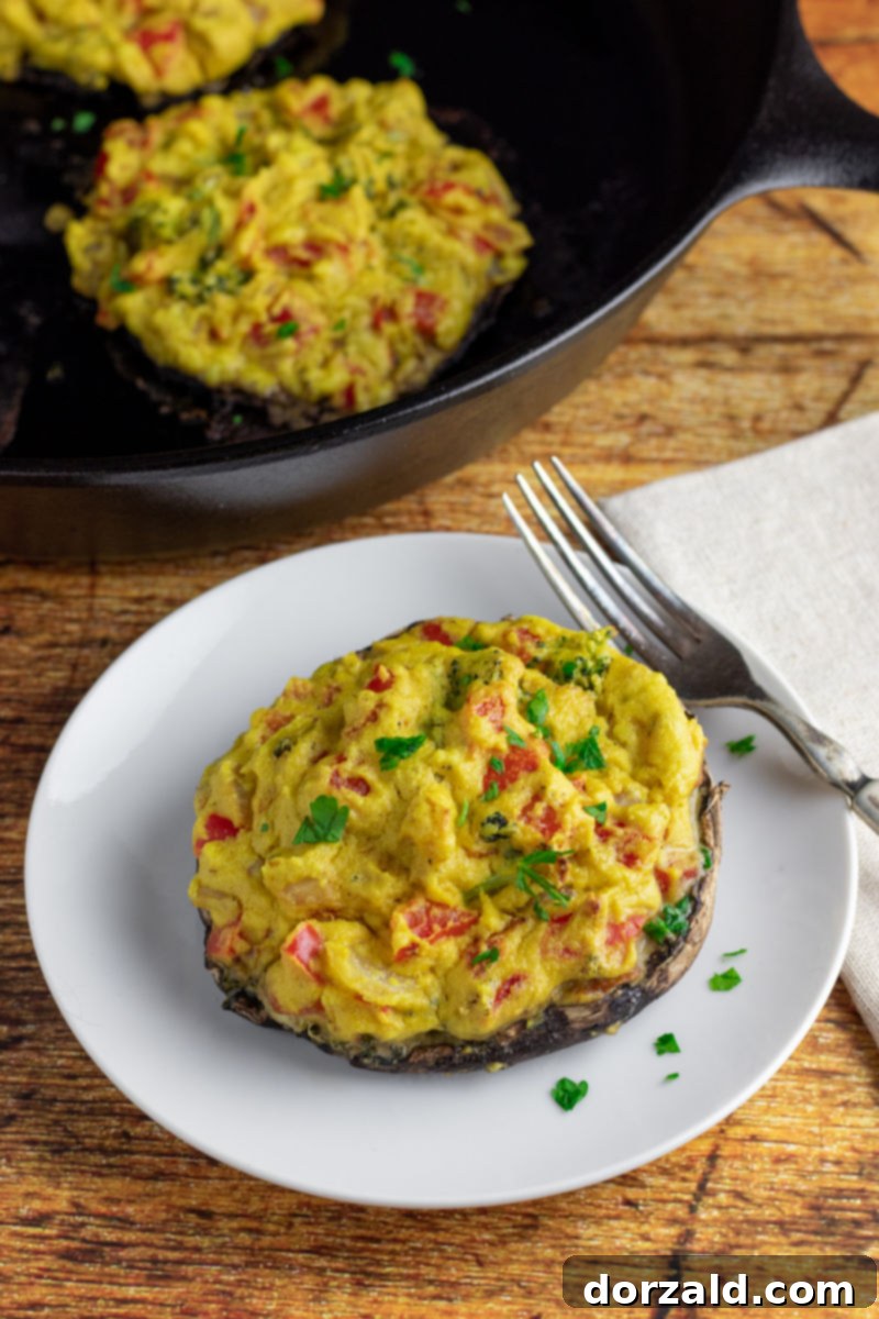 vegan stuffed portobello mushrooms