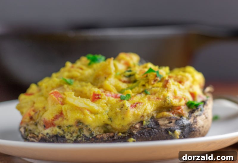 vegan portobello stuffed mushrooms