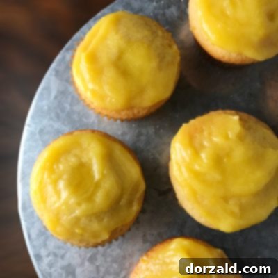 lemon curd filled lemon cupcakes