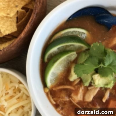Effortless Slow Cooker Chicken Tortilla Soup 4 easy crockpot chicken tortilla soup