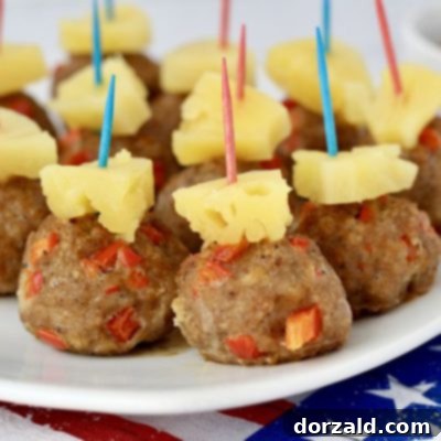 spicy hawaiian turkey meatballas